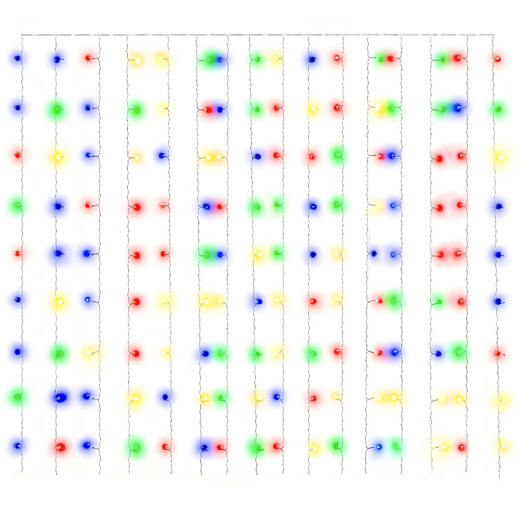 8 funkciós színes fényfüggöny 300 LED-del 3 x 3 m