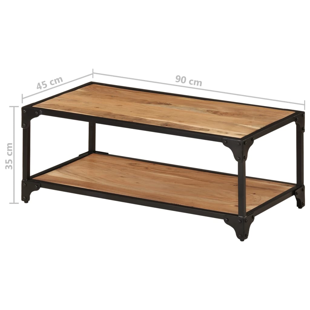 tömör akácfa dohányzóasztal 90 x 45 x 35 cm