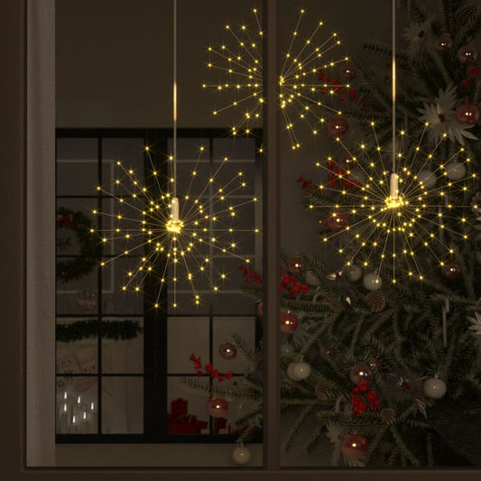 kültéri karácsonyi meleg fehér tűzijátéklámpa 140 LED-del 20 cm