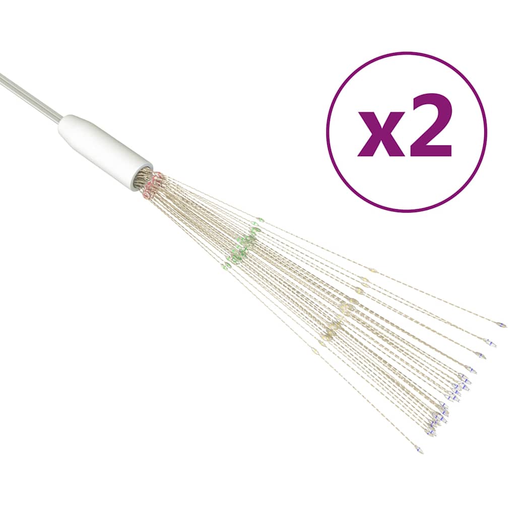 2 db kültéri karácsonyi többszínű tűzijátéklámpa 280 LED 20 cm