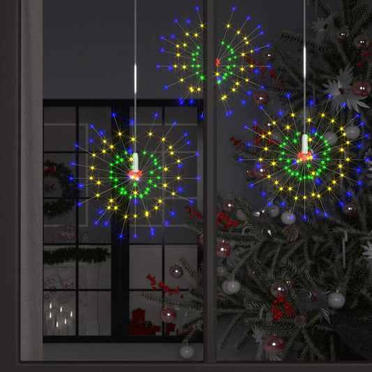 2 db kültéri karácsonyi többszínű tűzijátéklámpa 280 LED 20 cm
