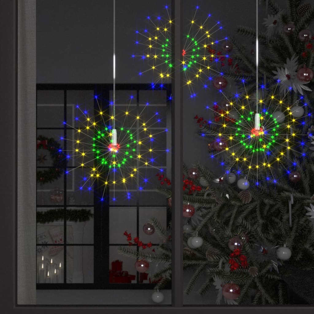 4 db kültéri karácsonyi többszínű tűzijátéklámpa 560 LED 20 cm