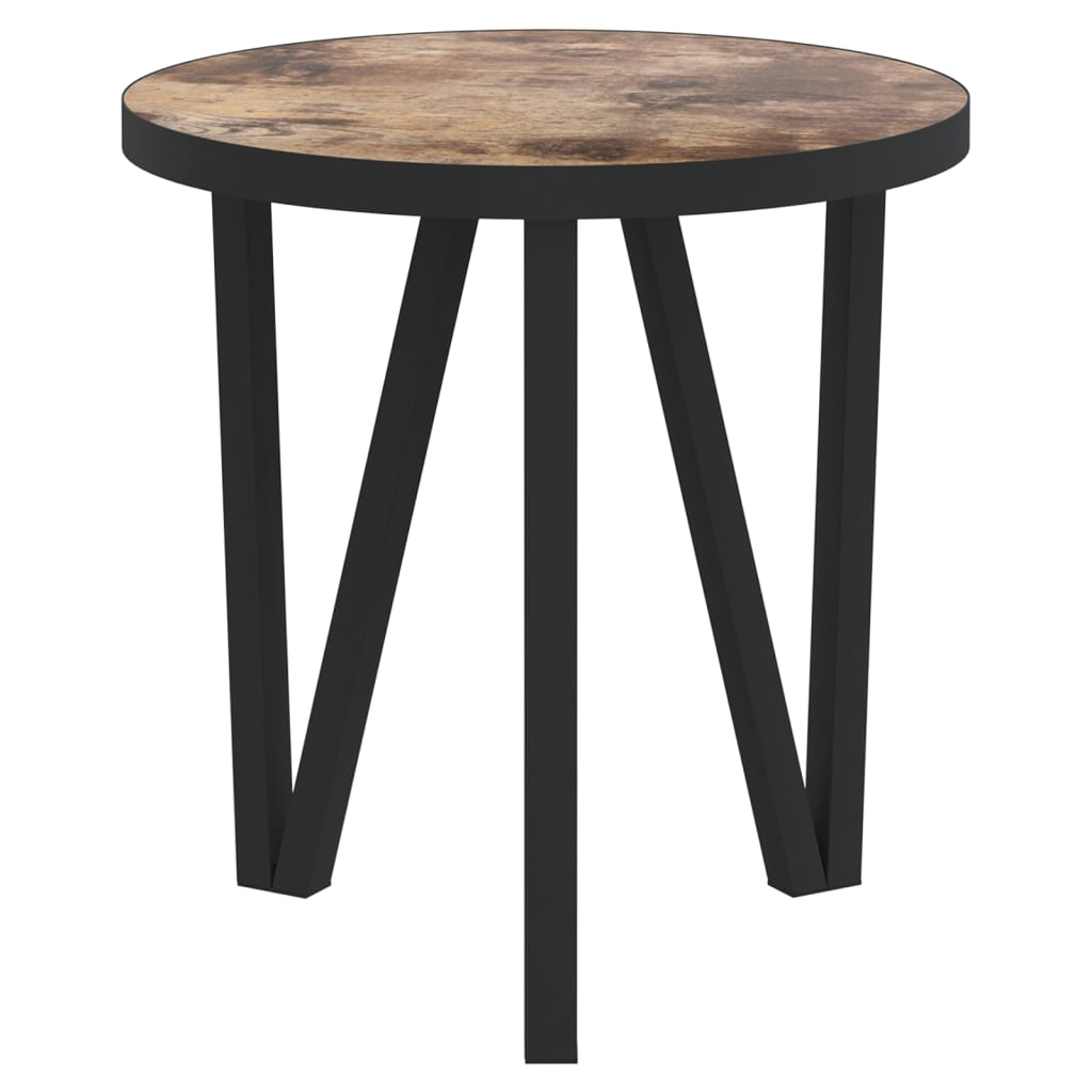 fekete-sárga MDF dohányzóasztal Ø35 cm