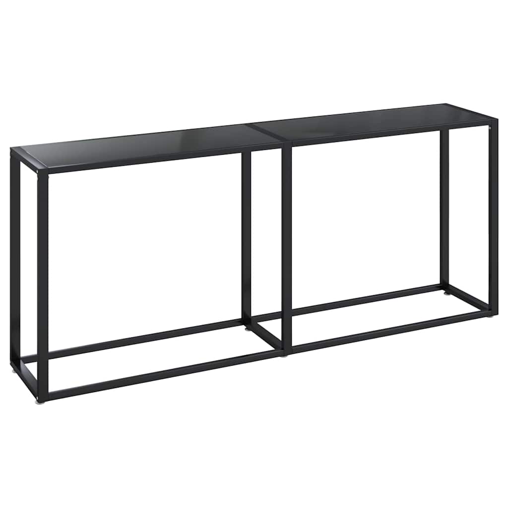 fekete edzett üveg tálalóasztal 180 x 35 x 75,5 cm
