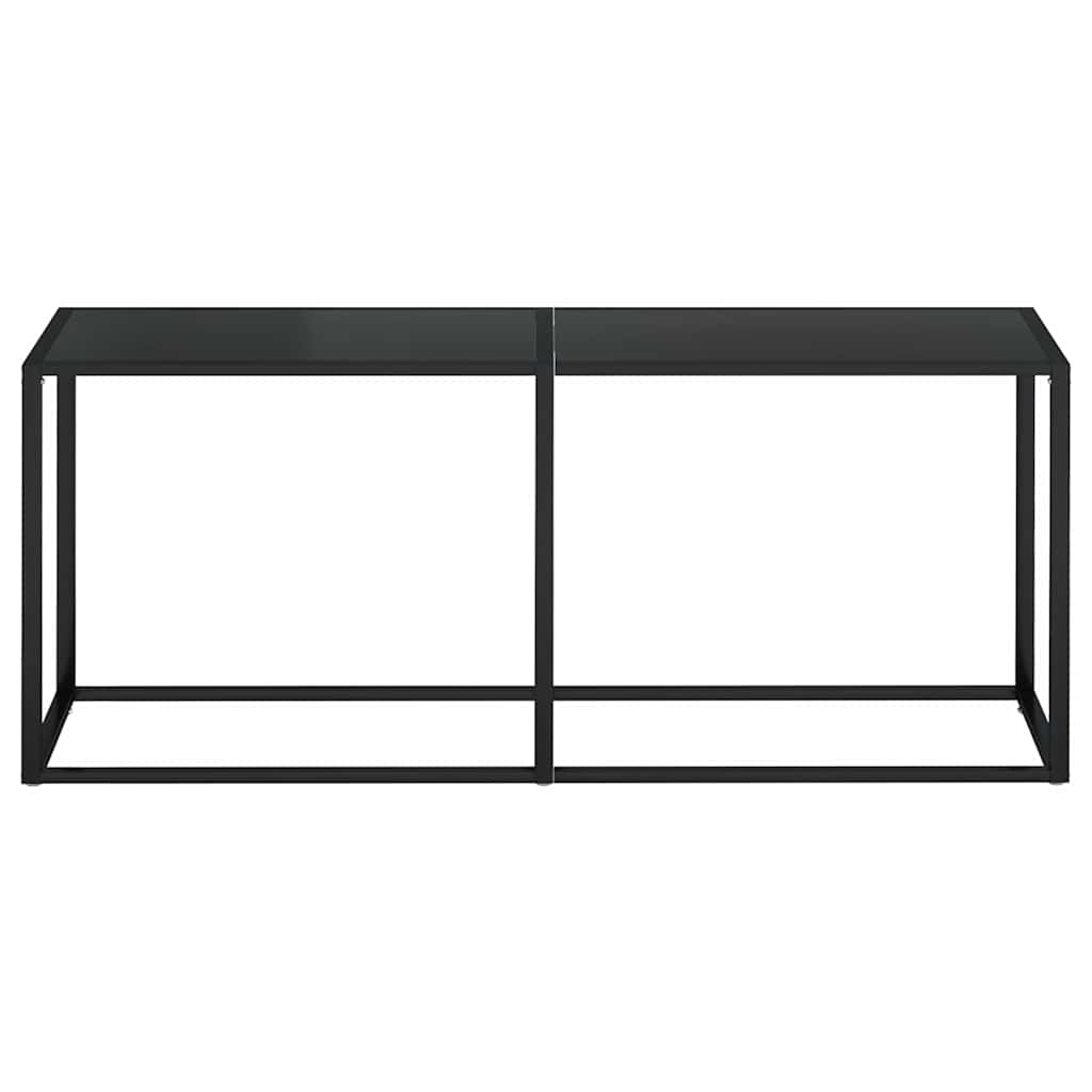fekete edzett üveg tálalóasztal 180 x 35 x 75,5 cm