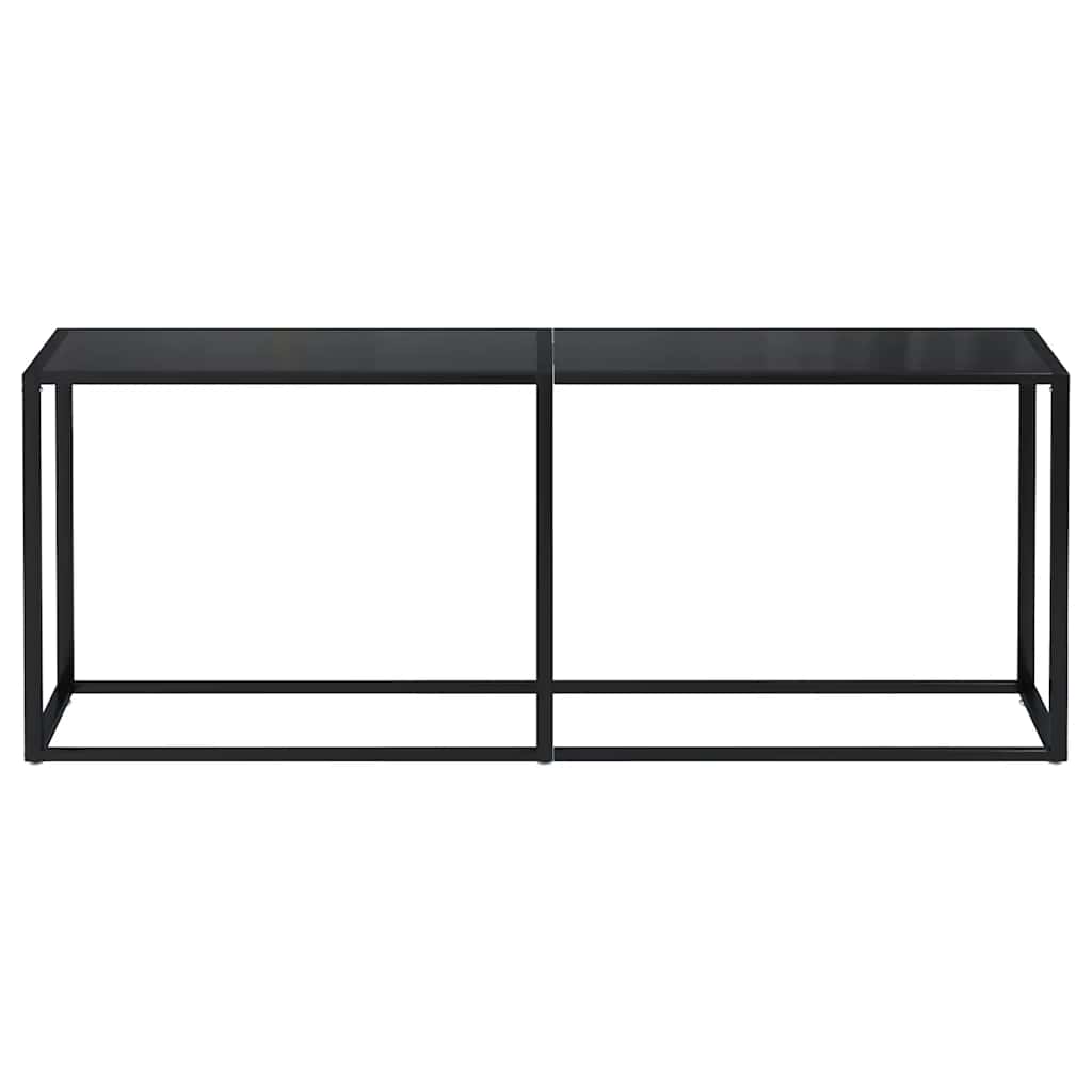 fekete edzett üveg tálalóasztal 200 x 35 x 75,5 cm