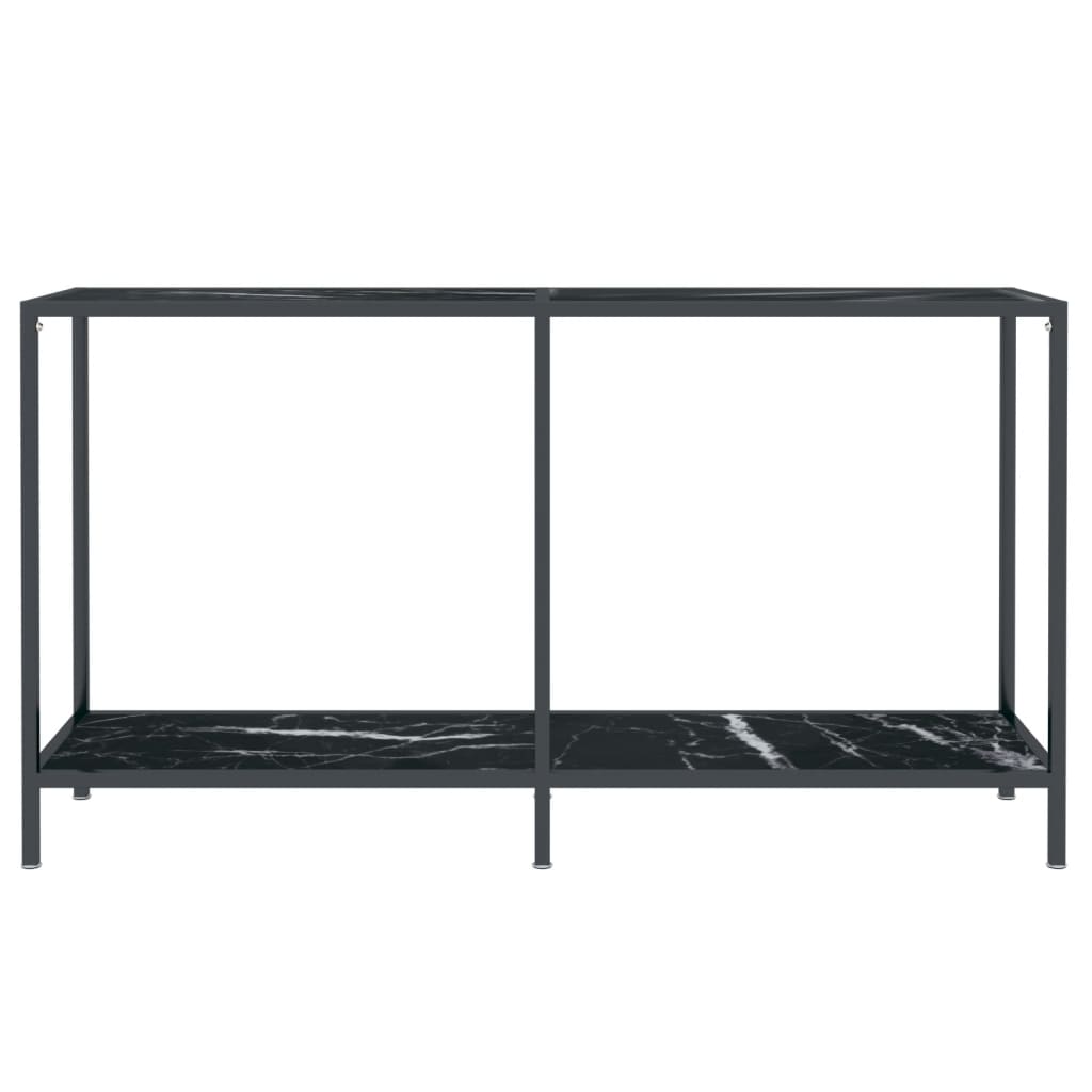 fekete edzett üveg tálalóasztal 140 x 35 x 75,5 cm