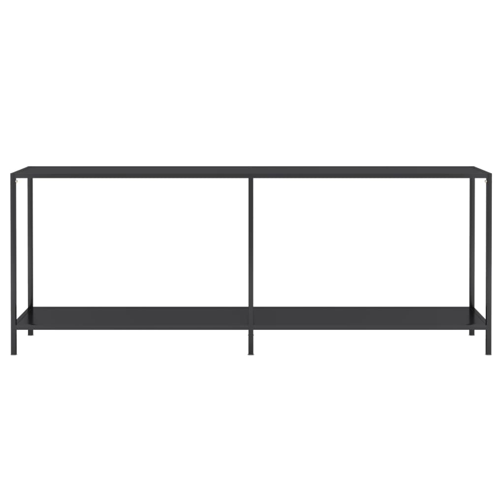 fekete edzett üveg tálalóasztal 200 x 35 x 75,5 cm