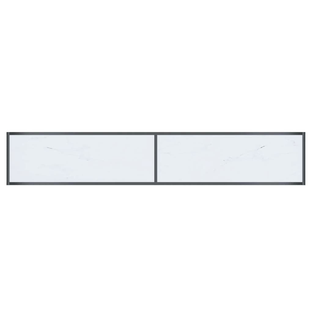 fehér edzett üveg tálalóasztal 200 x 35 x 75,5 cm