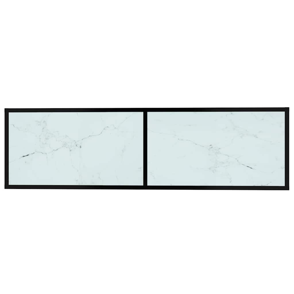 fehér márvány színű edzett üveg TV-szekrény 140 x 40 x 40,5 cm