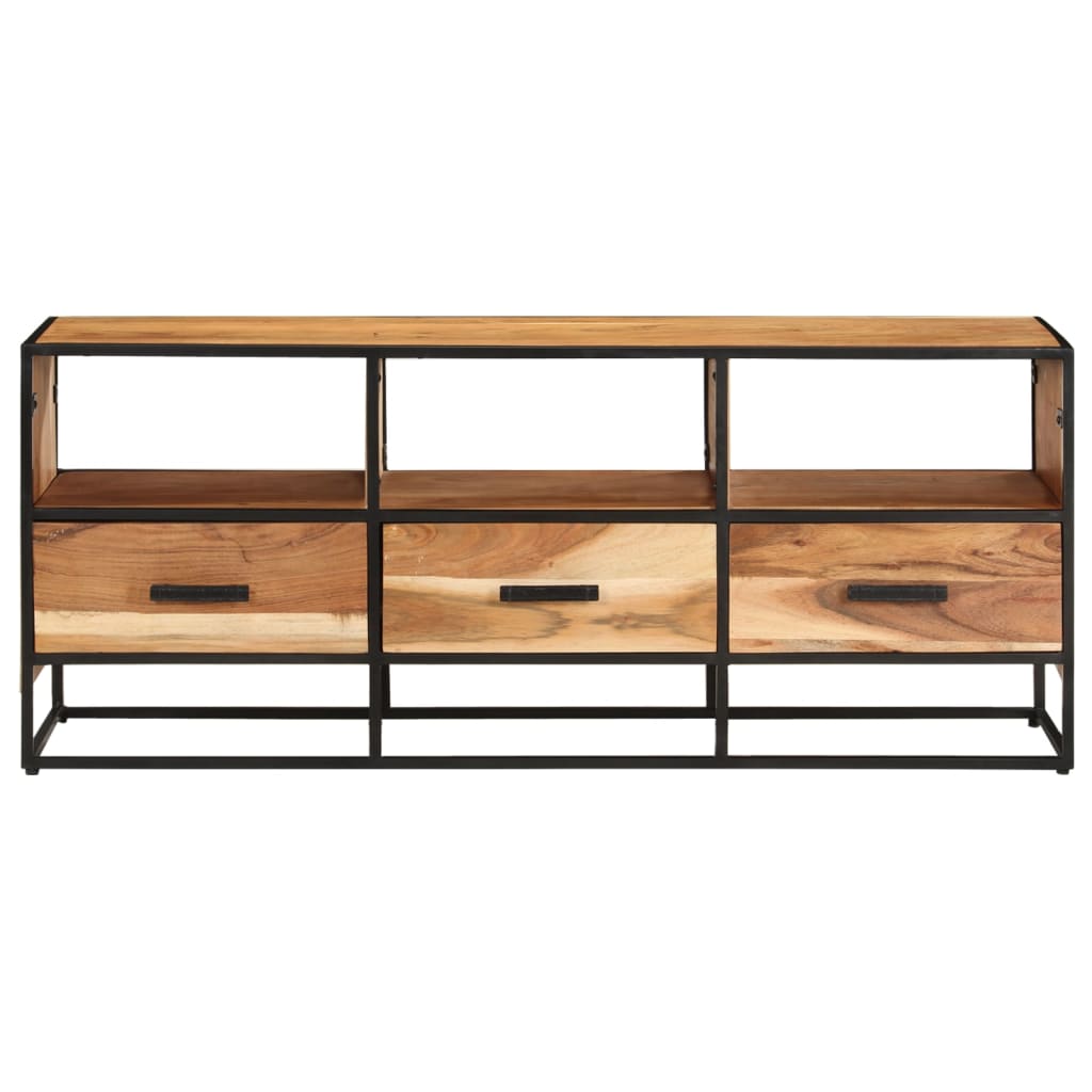 tömör akácfa TV-szekrény 110 x 30 x 45 cm