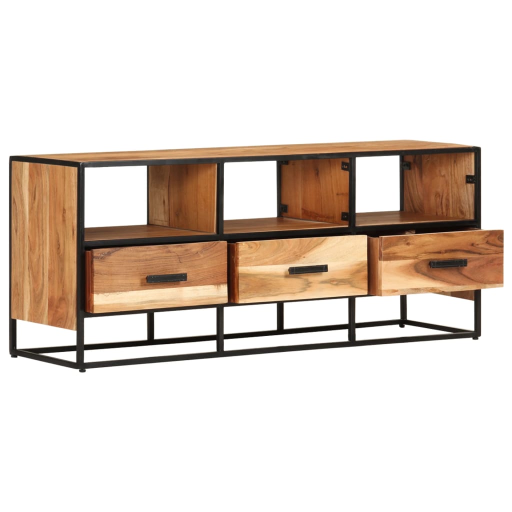tömör akácfa TV-szekrény 110 x 30 x 45 cm