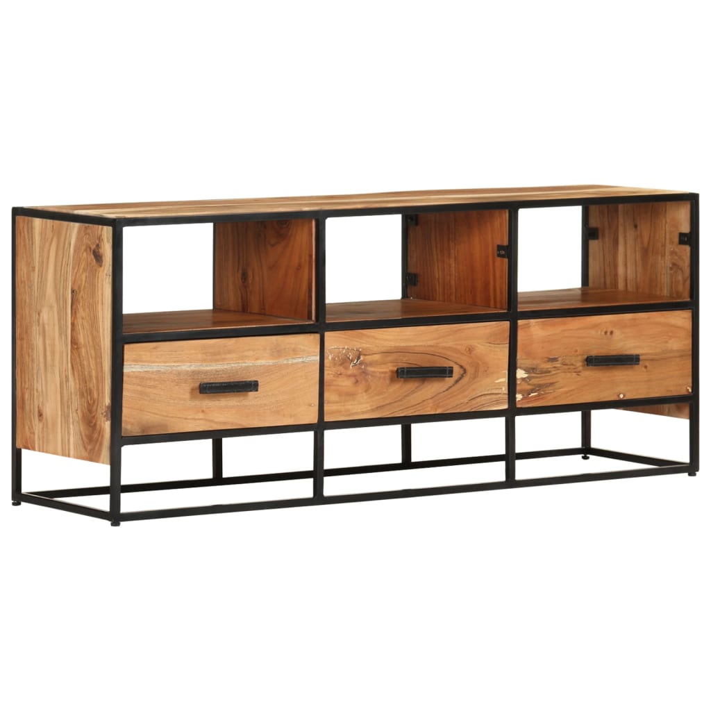 tömör akácfa TV-szekrény 110 x 30 x 45 cm