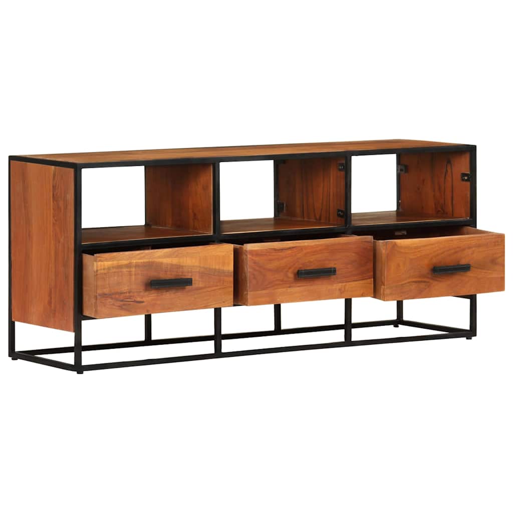 tömör akácfa TV-szekrény 110 x 30 x 45 cm