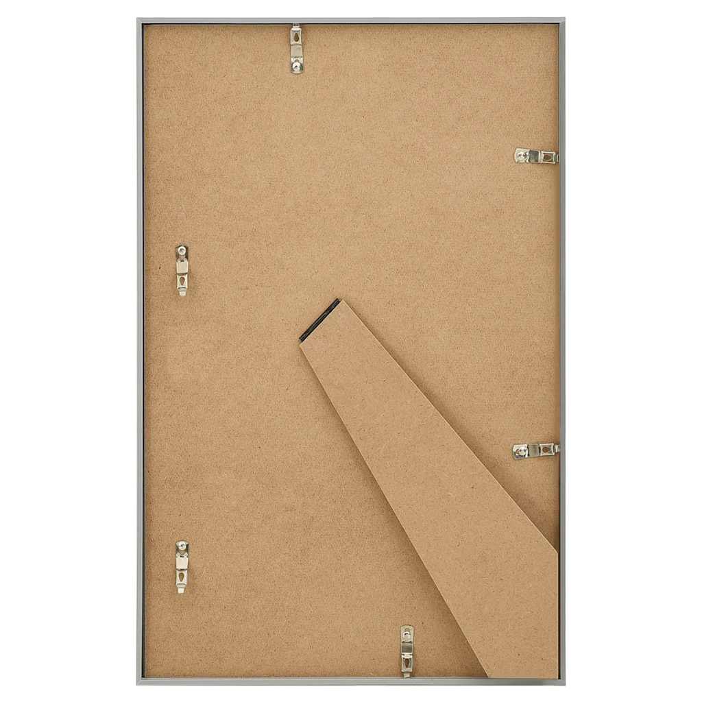 3 db ezüstszínű MDF asztali fényképkeret 13 x 18 cm