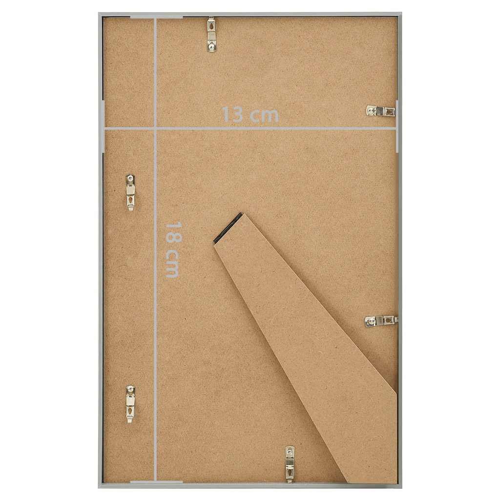 3 db ezüstszínű MDF asztali fényképkeret 13 x 18 cm