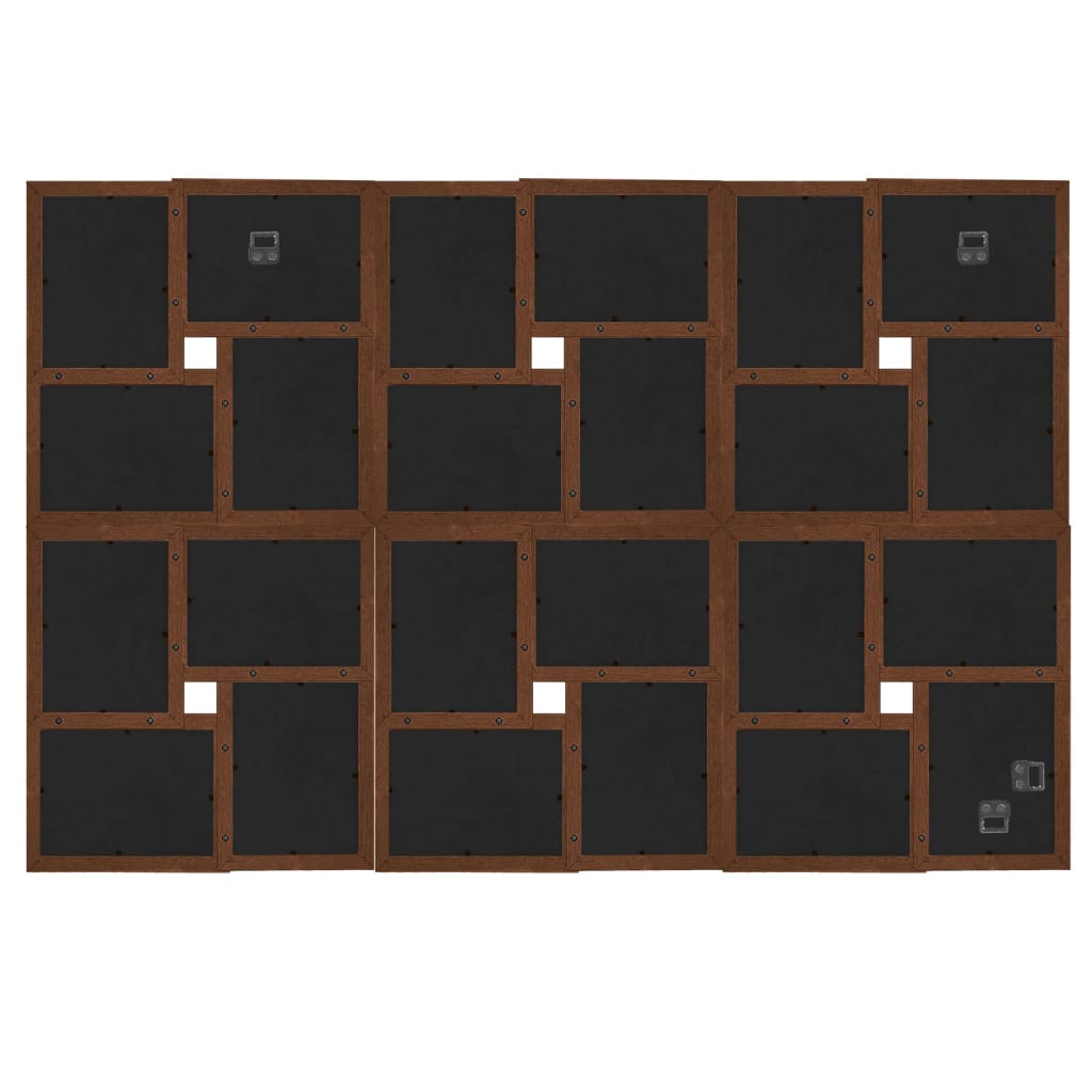 sötétbarna MDF fényképkeretszett 24 db 10 x 15 cm-es képhez