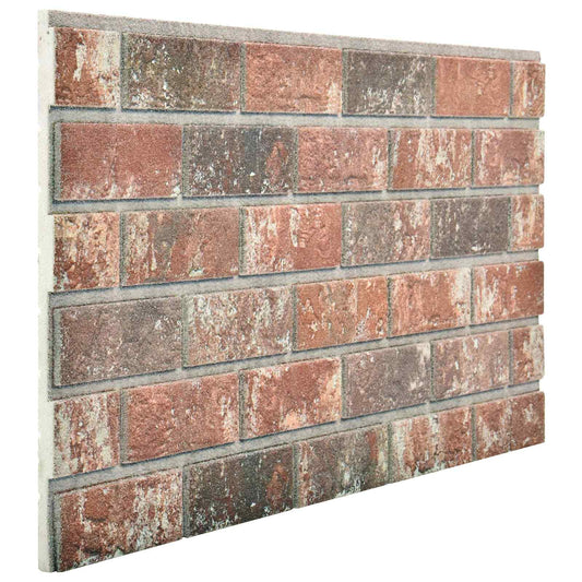 Fali panelek 10 pcs Sötétbarna és Szürke 100 x 50 cm EPS Hab