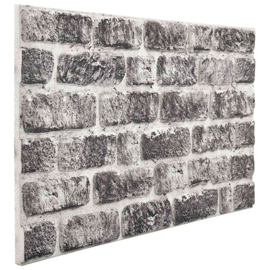 Fali panelek 10 pcs Sötétszürke és Fehér 100 x 50 cm EPS Hab