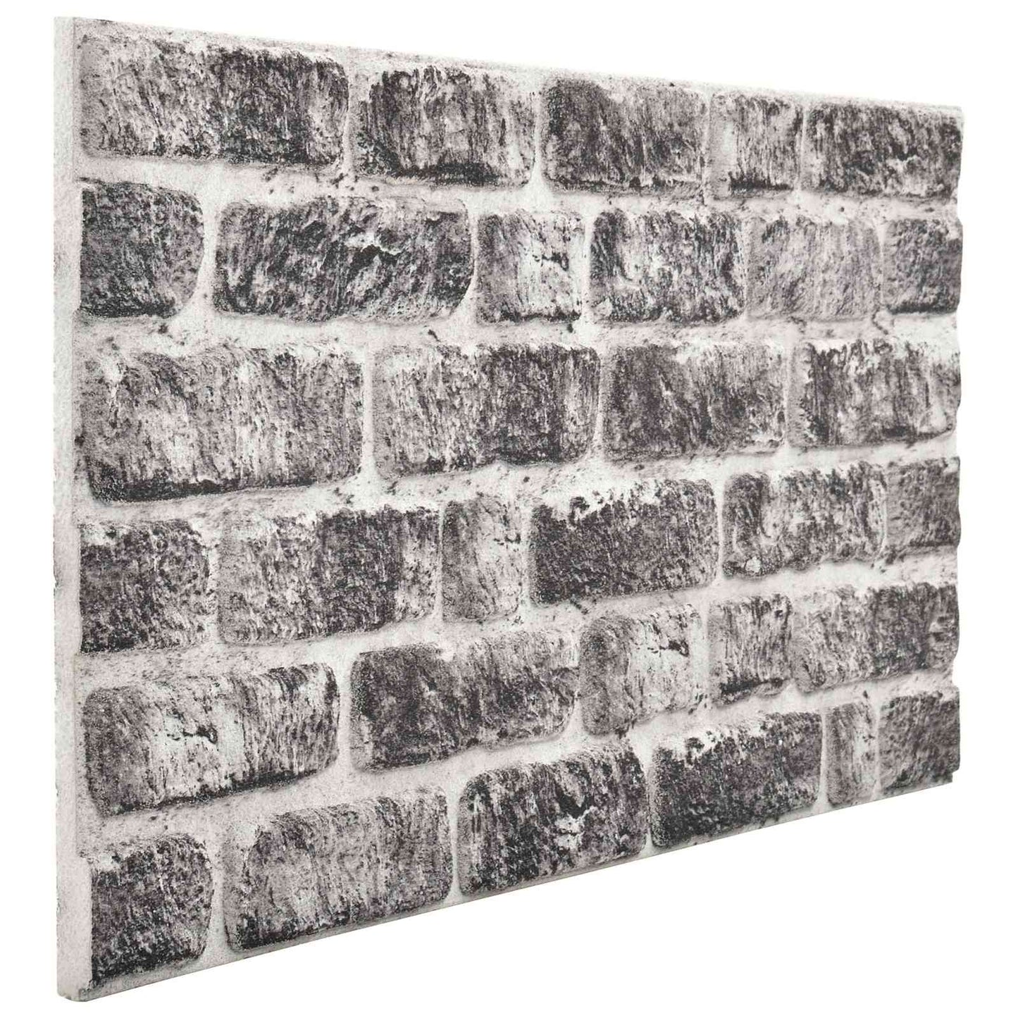 Fali panelek 10 pcs Sötétszürke és Fehér 100 x 50 cm EPS Hab