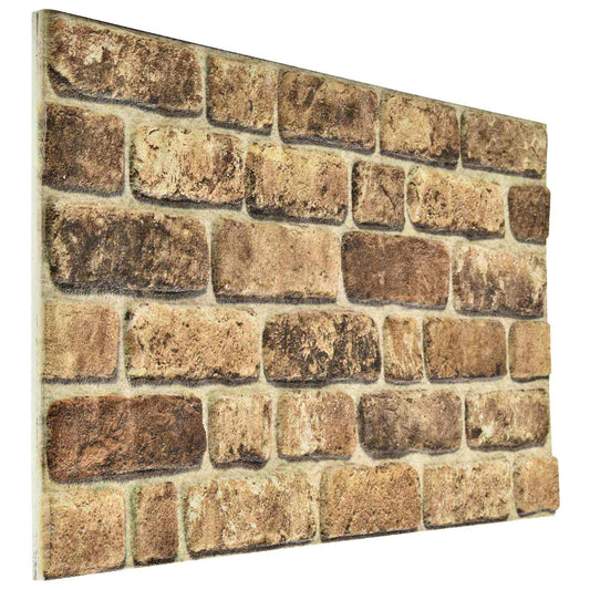 Fali panelek 10 pcs Sötét Homok 100 x 50 cm EPS Hab