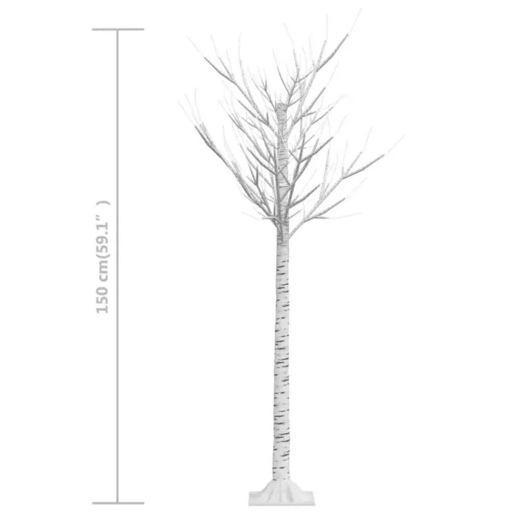 156 LED-es bel-/kültéri hideg fehér fűzfa karácsonyfa 1,5 m