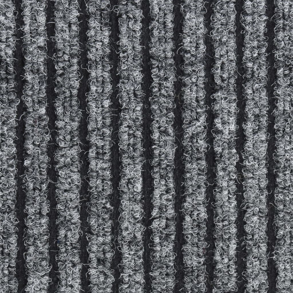 szürke csíkos lábtörlő 60 x 80 cm