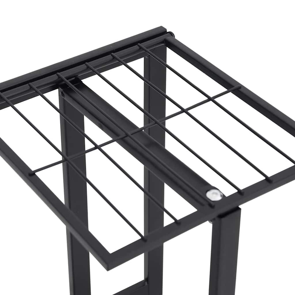 fekete 5 szintes acél virágtartó állvány 43 x 22 x 98 cm