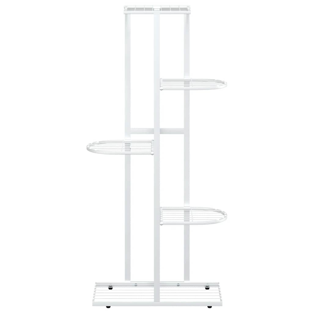 fehér 5 szintes acél virágtartó állvány 43 x 22 x 98 cm