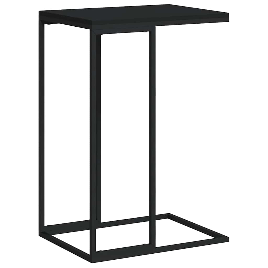 fekete szerelt fa kisasztal 40 x 30 x 59 cm