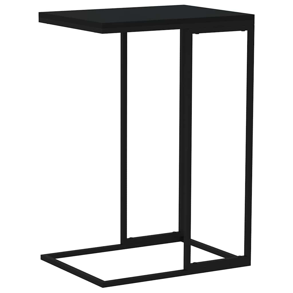fekete szerelt fa kisasztal 40 x 30 x 59 cm