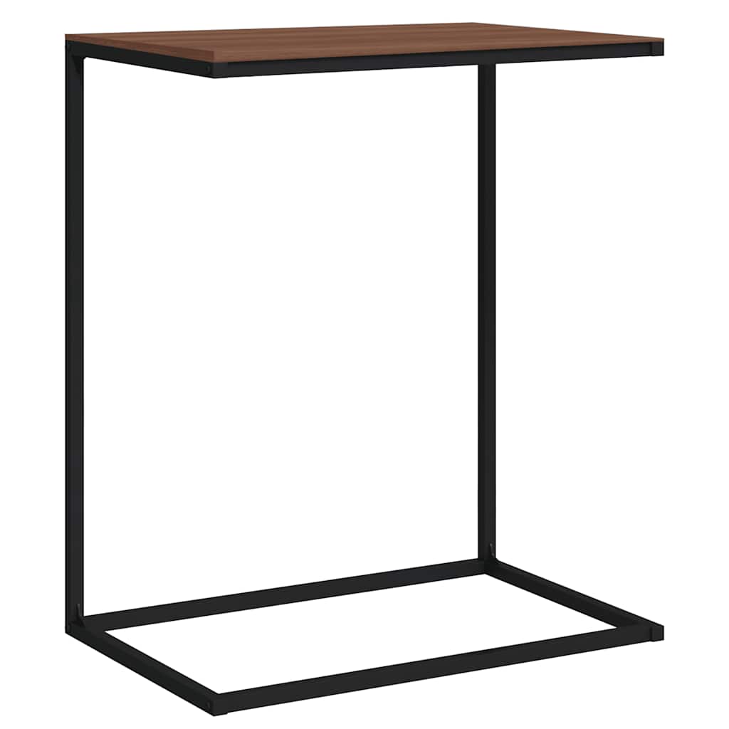 fekete szerelt fa kisasztal 55 x 35 x 66 cm