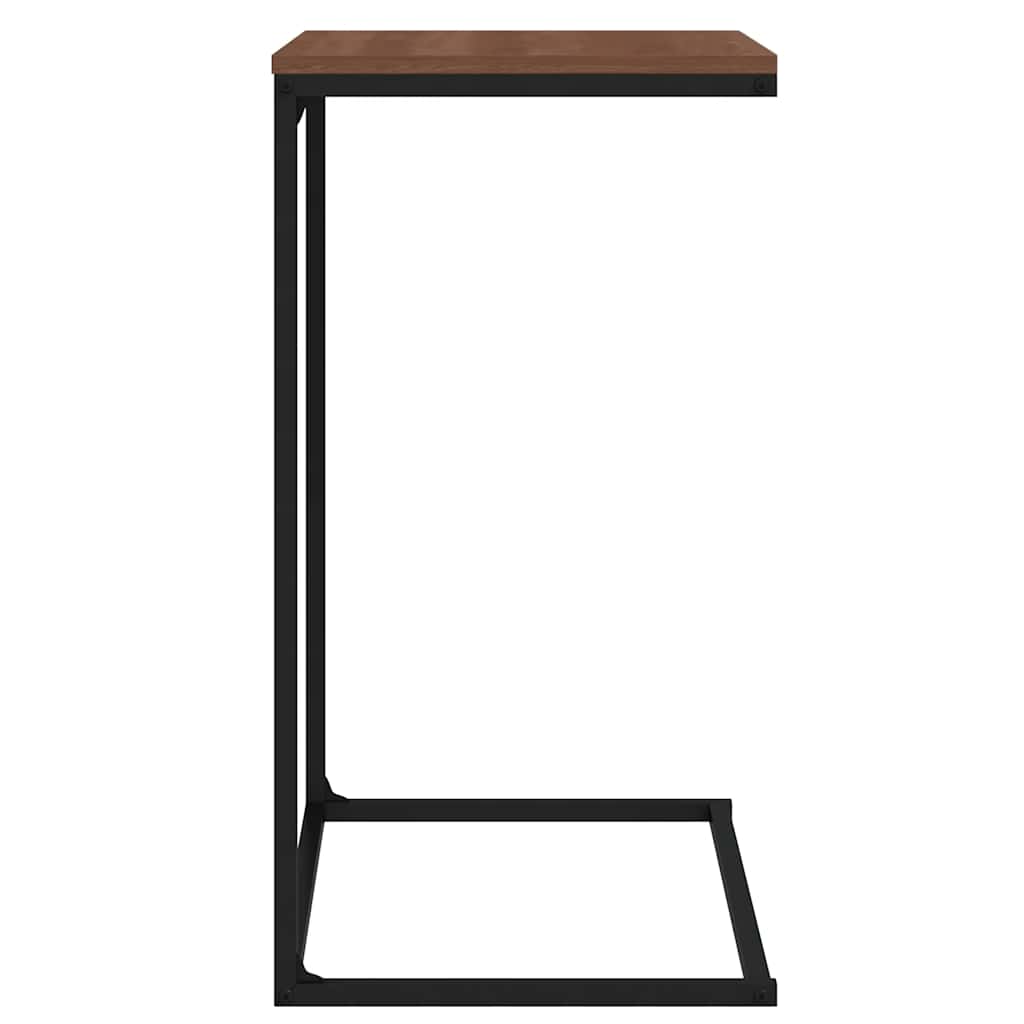 fekete szerelt fa kisasztal 55 x 35 x 66 cm