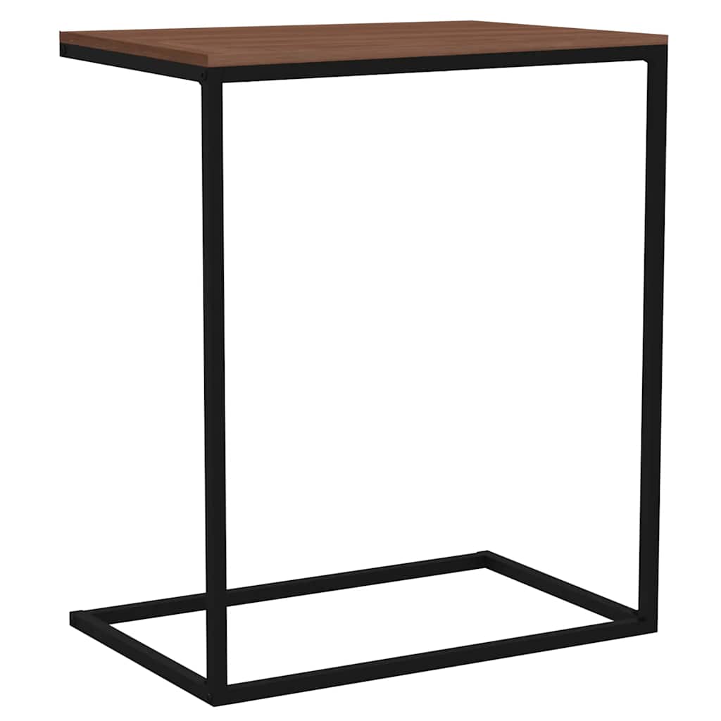 fekete szerelt fa kisasztal 55 x 35 x 66 cm