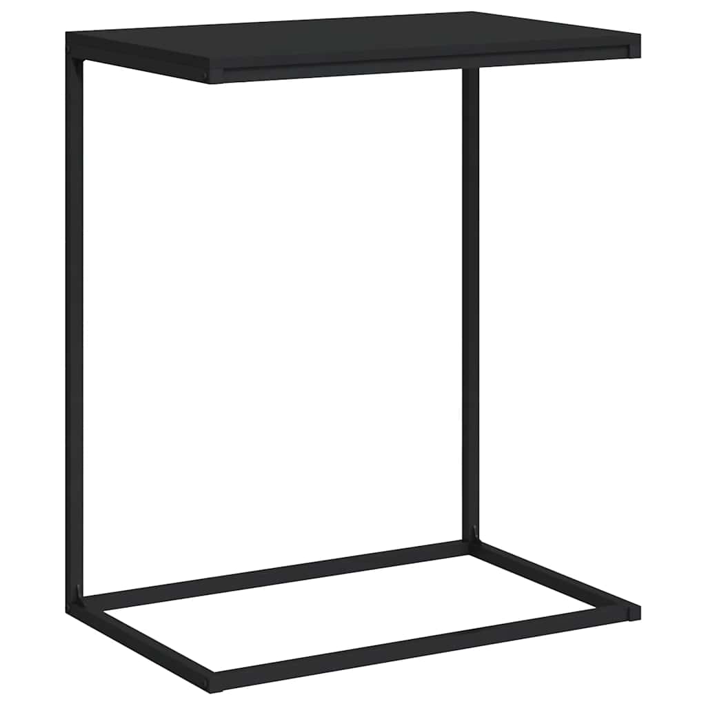 fekete szerelt fa kisasztal 55 x 35 x 66 cm