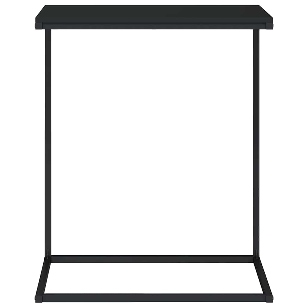 fekete szerelt fa kisasztal 55 x 35 x 66 cm