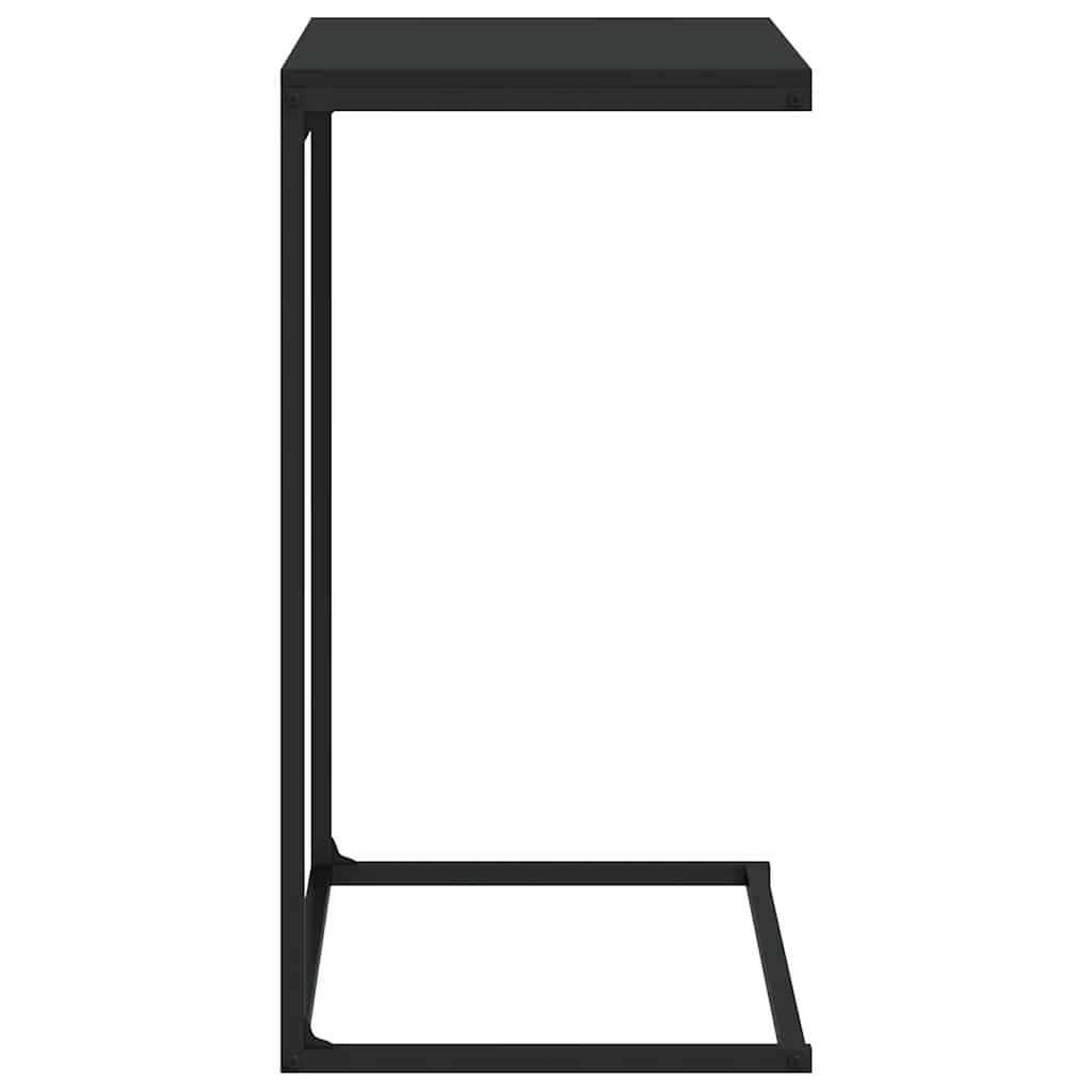 fekete szerelt fa kisasztal 55 x 35 x 66 cm