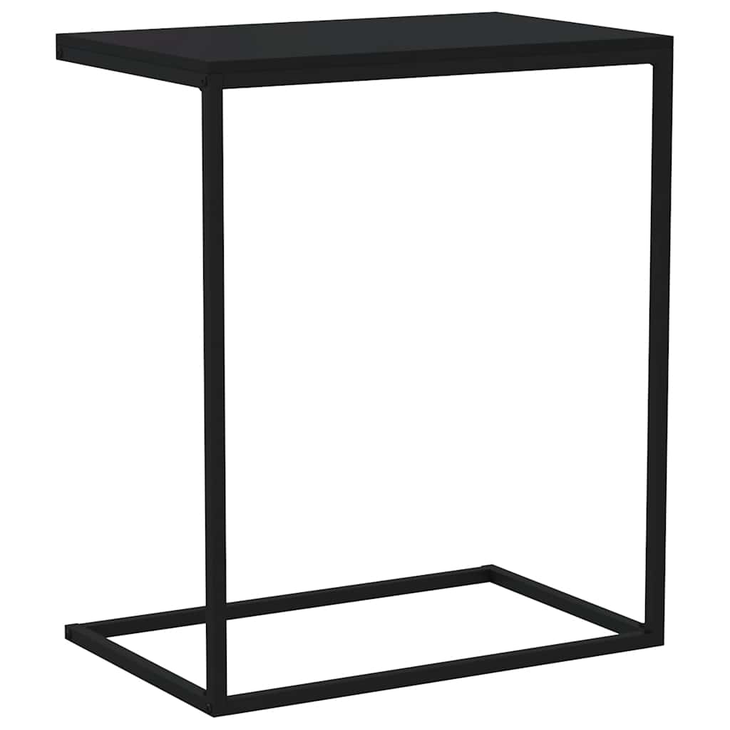 fekete szerelt fa kisasztal 55 x 35 x 66 cm