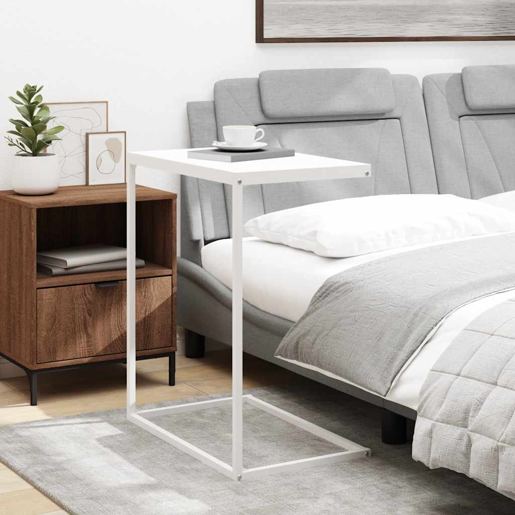 fehér szerelt fa kisasztal 55 x 35 x 66 cm