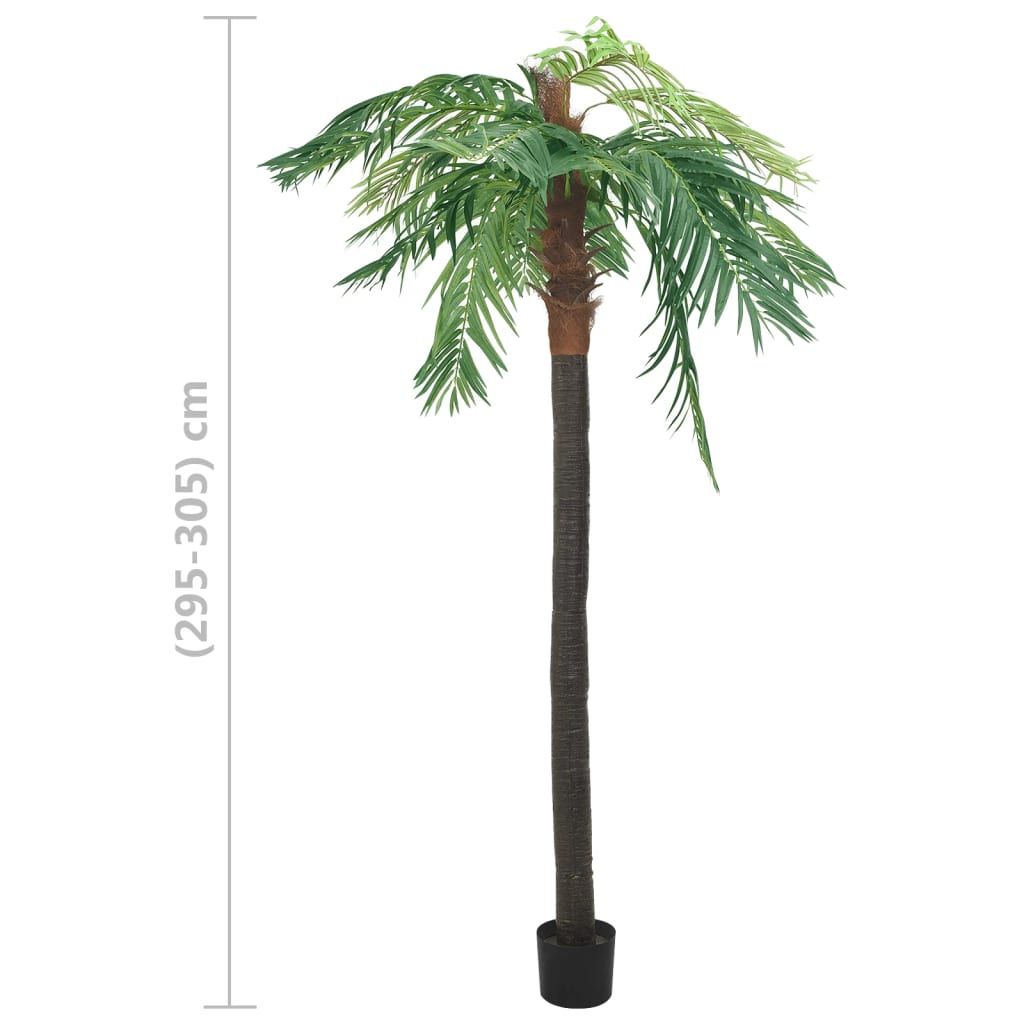 zöld cserepes műdatolyapálma 305 cm