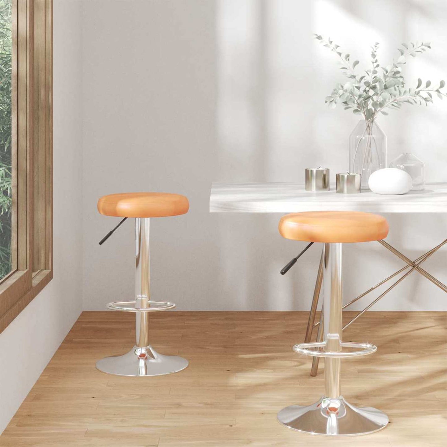 Bárszék 2 pcs 31 x 31 x 87 cm Műbőr Forgó