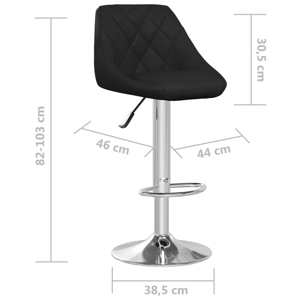2 db fekete műbőr bárszék