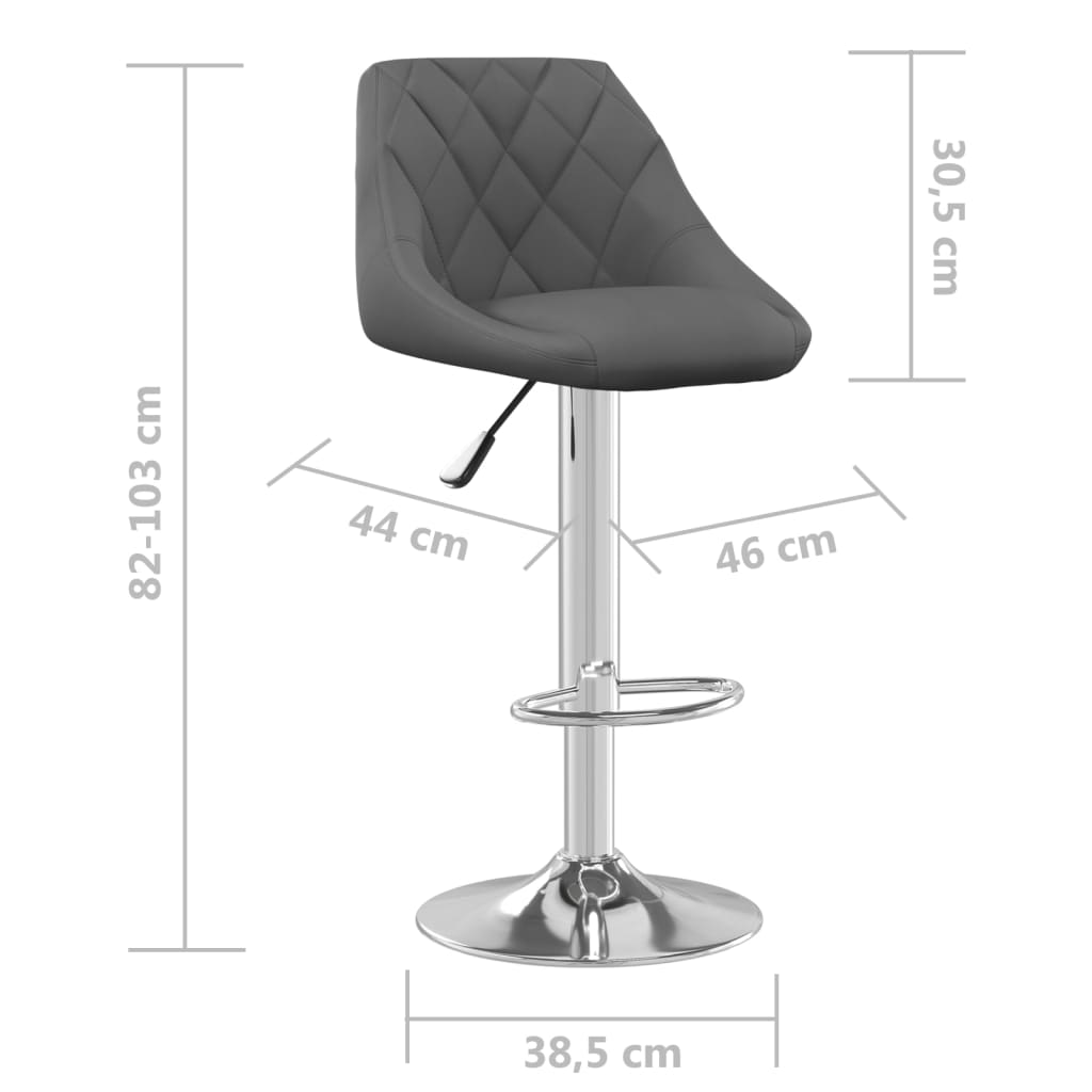2 db sötétszürke bársony bárszék