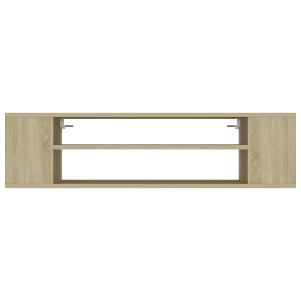 sonoma tölgy színű szerelt fa függő TV-szekrény 100x30x26,5 cm