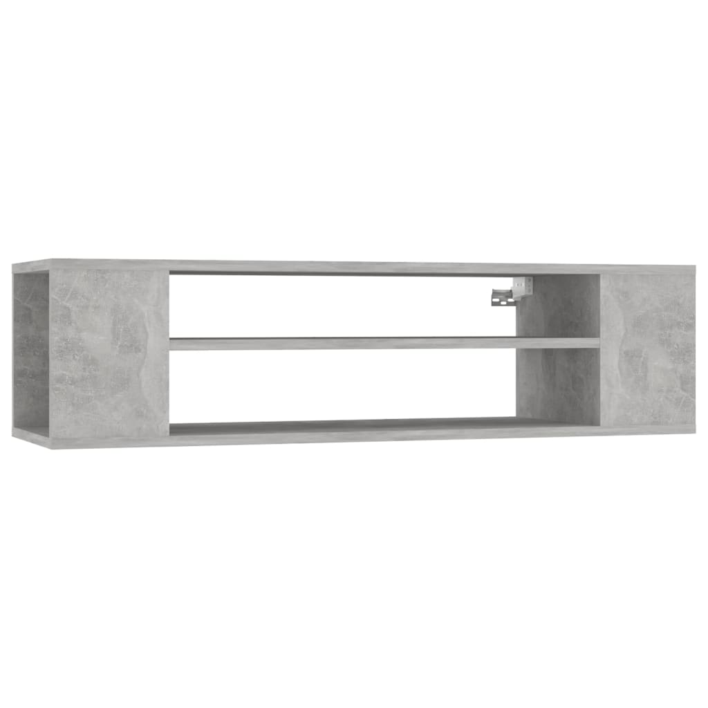 betonszürke szerelt fa függő TV-szekrény 100 x 30 x 26,5 cm