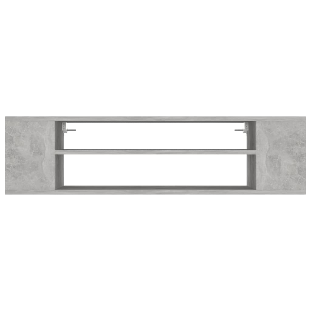betonszürke szerelt fa függő TV-szekrény 100 x 30 x 26,5 cm