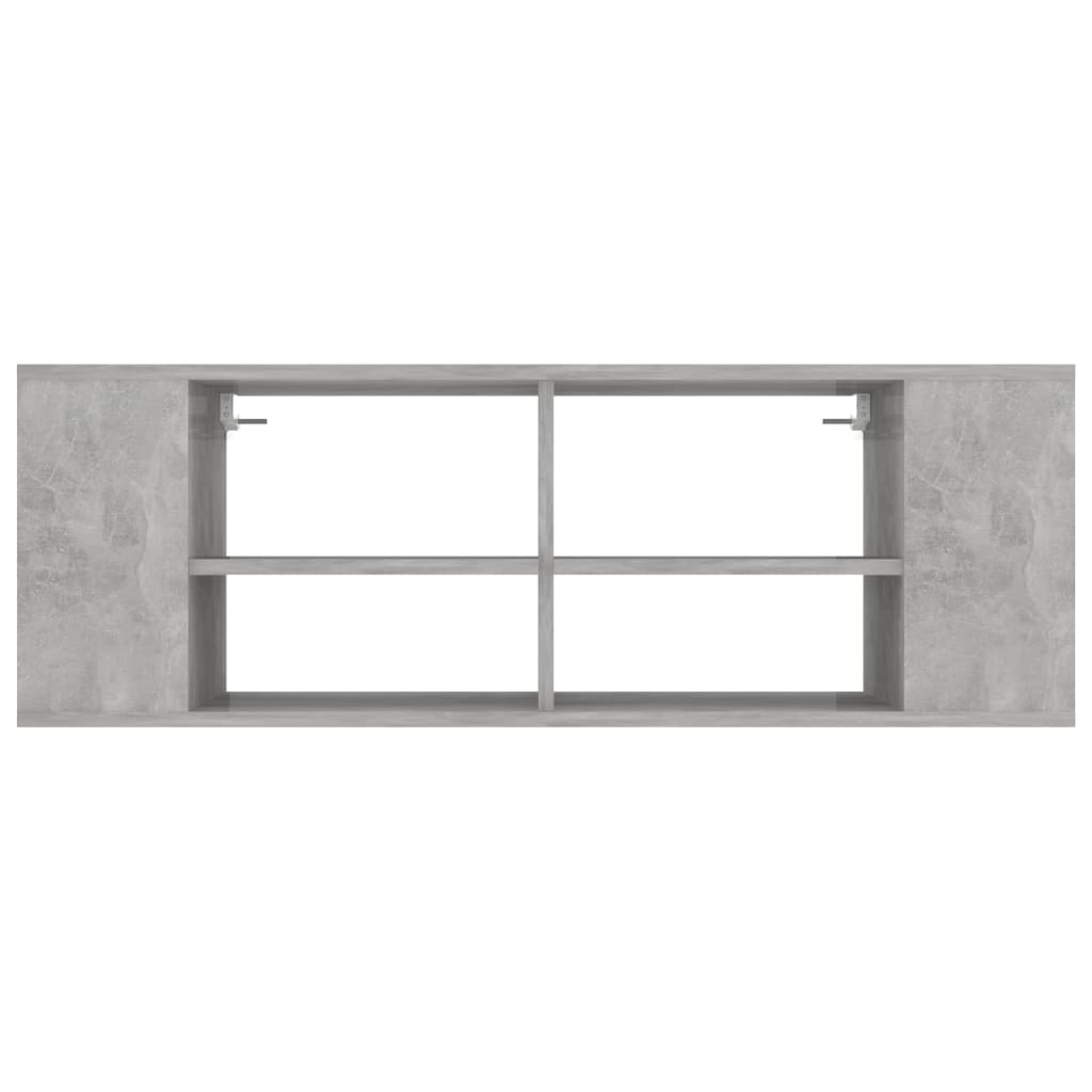 betonszürke szerelt fa falra szerelhető TV-szekrény 102x35x35cm