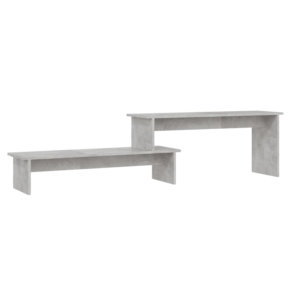 betonszürke szerelt fa TV-szekrény 180 x 30 x 43 cm