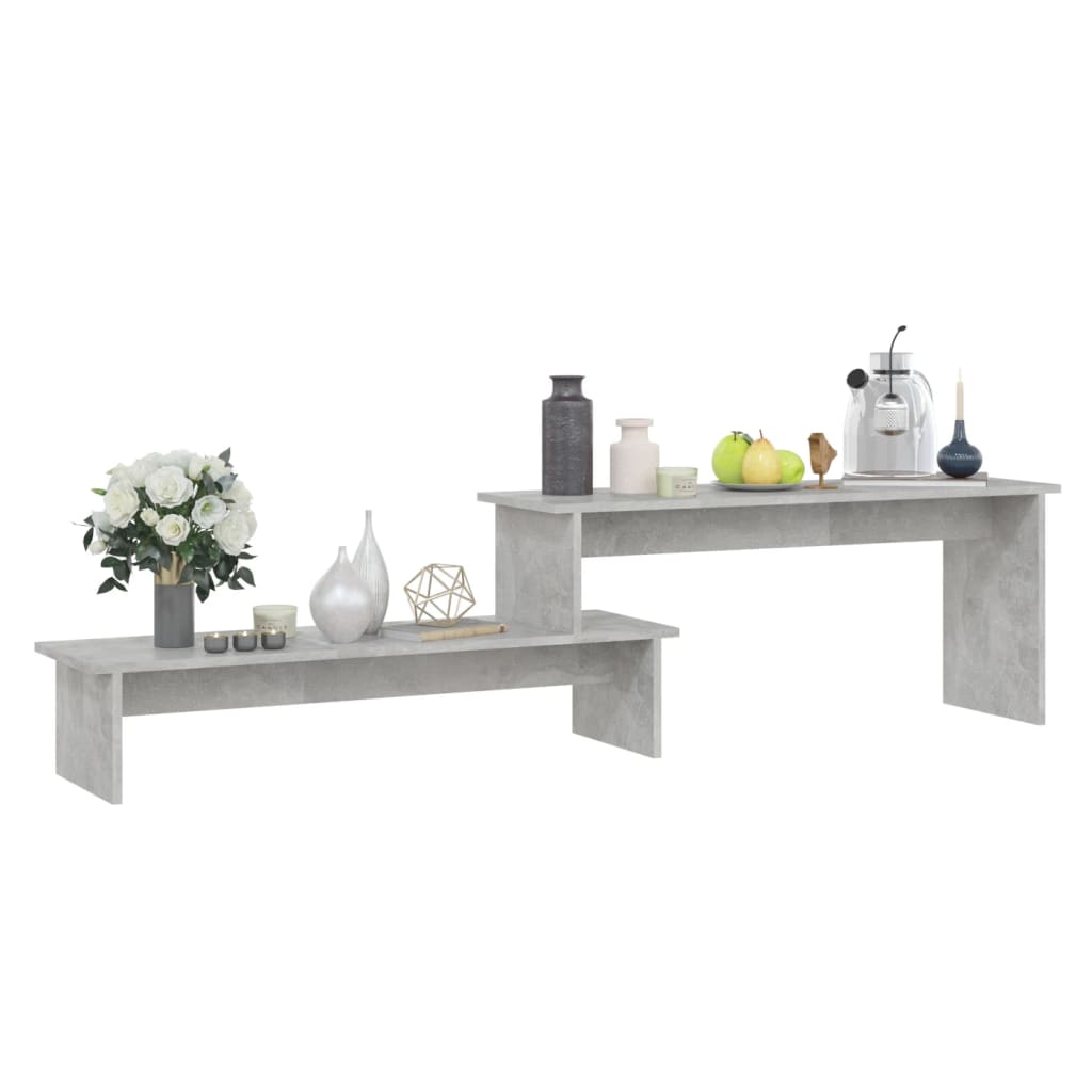 betonszürke szerelt fa TV-szekrény 180 x 30 x 43 cm