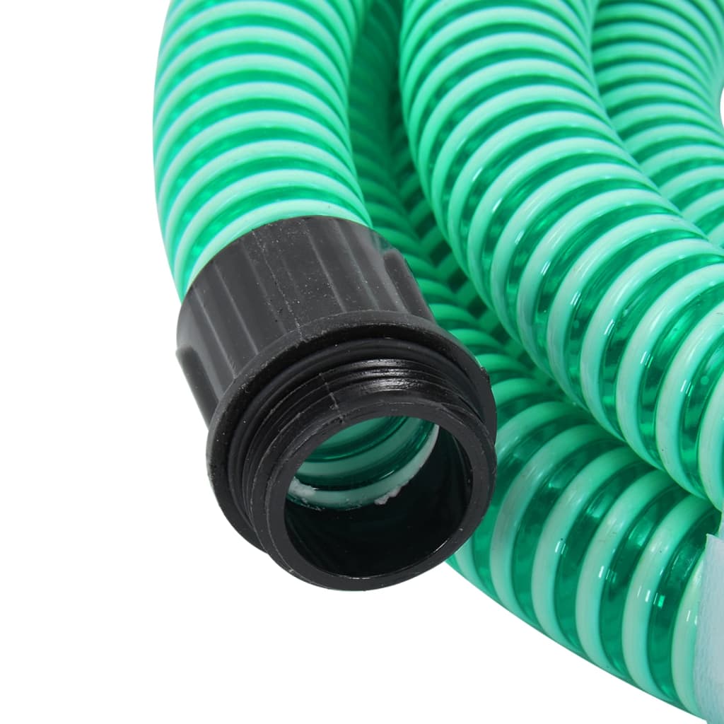 zöld PVC szívótömlő sárgaréz csatlakozókkal 1,1" 20 m